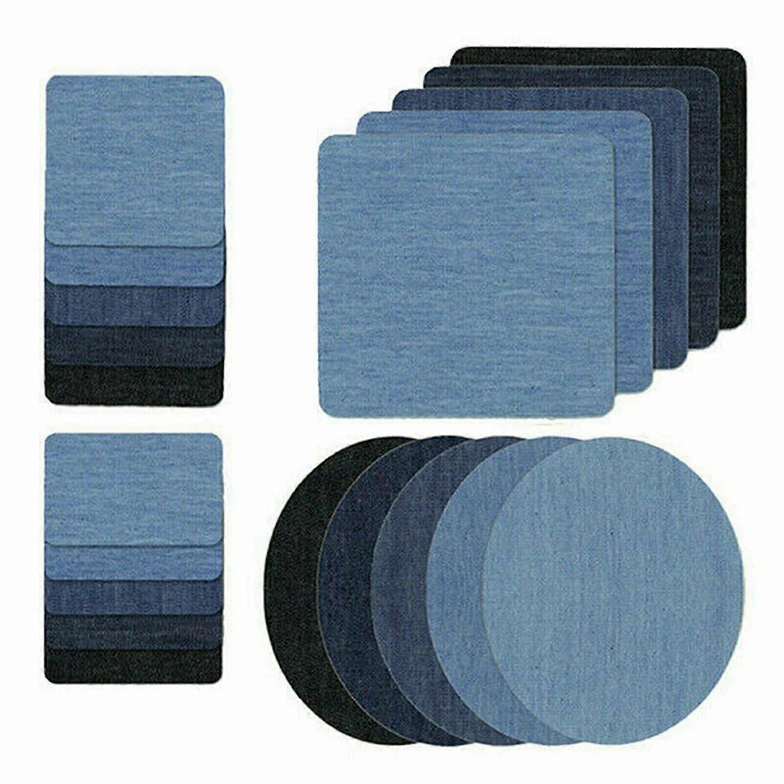 20pcs Denim Iron-on Patches εύκολο να εφαρμόσει Jean Patches επισκευή διακοσμώντας εξάρτηση για Denim T-shirts Καπέλα Παπούτσια