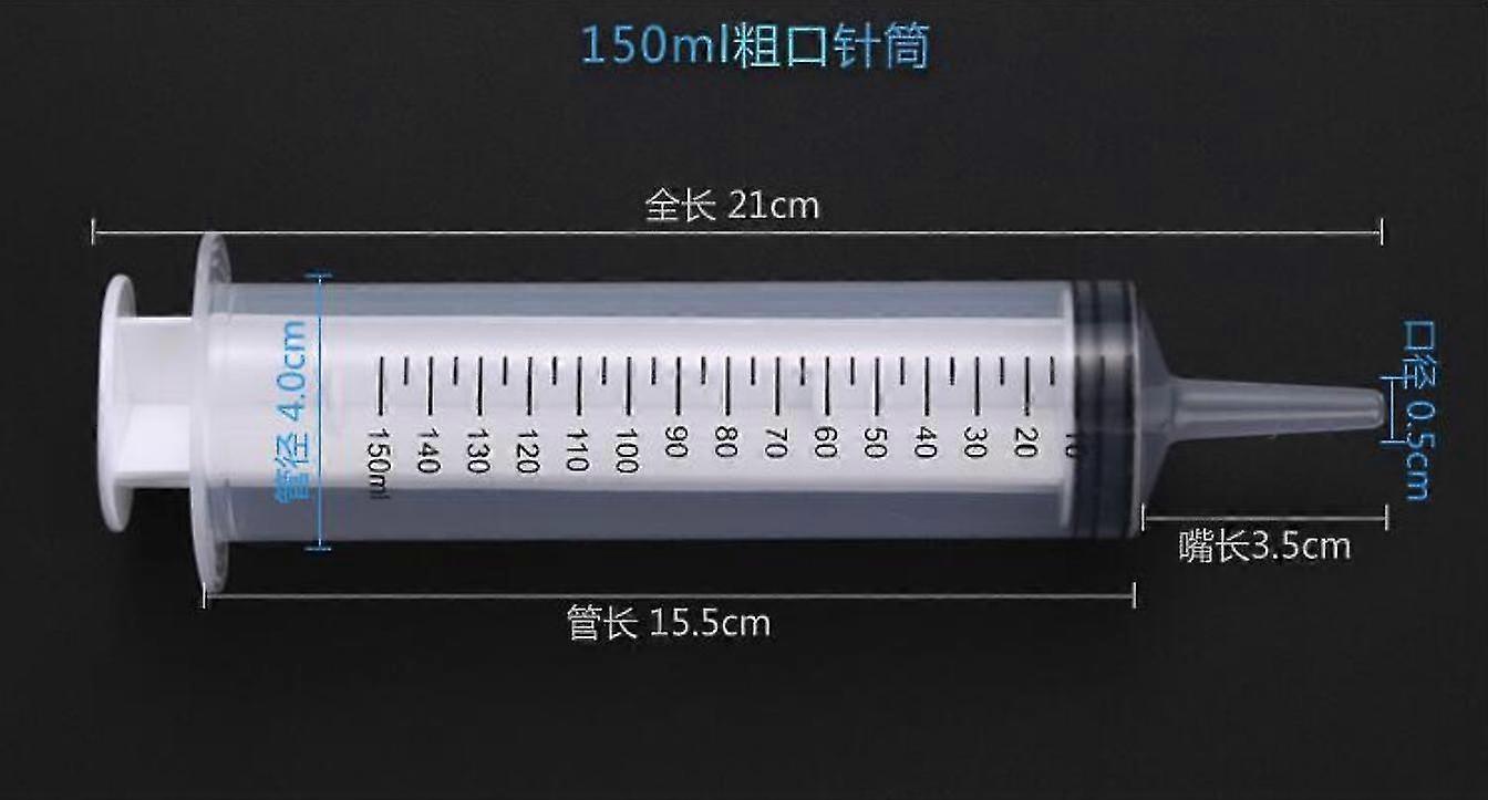 150ml 250ml 350ml 550ml Plastic Syringe Reusable Big Large Nutrient Measuring
