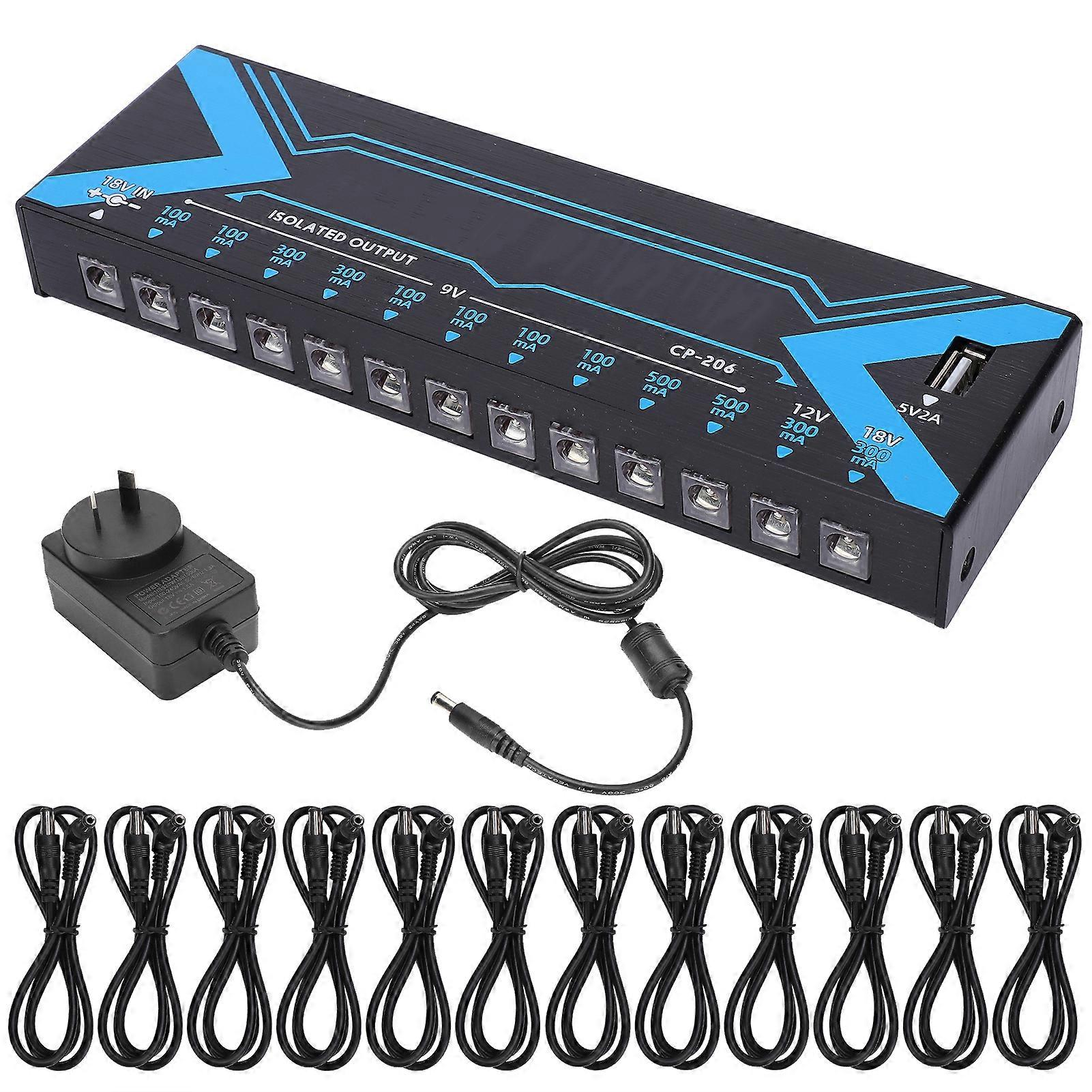 Effect Pedal 12 Outputs ShortCircuit Protection Guitar Power Supply Accessories