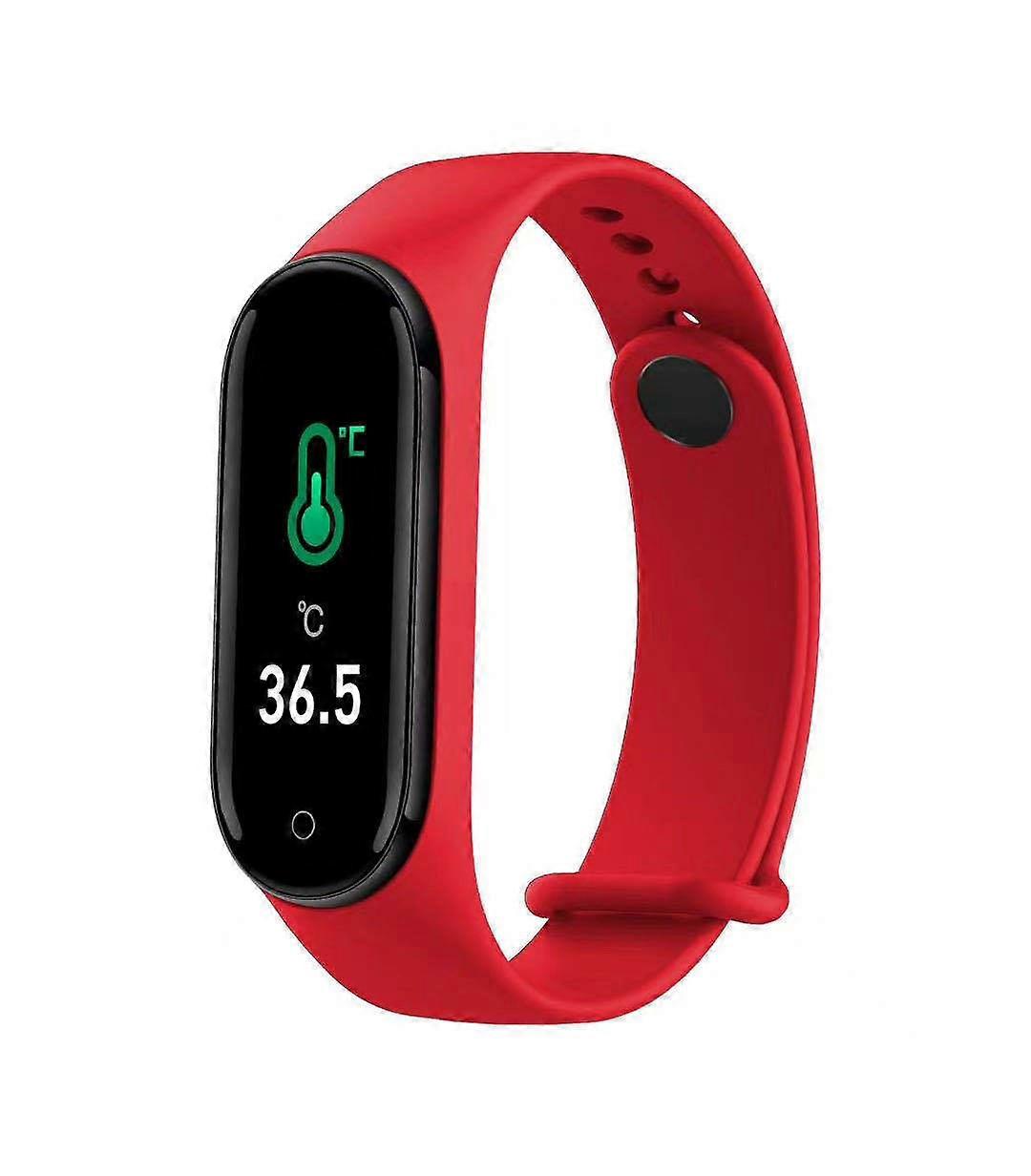 M5pro Test Body Thermometer, Pedometer, Heart Rate Smart Bracelet