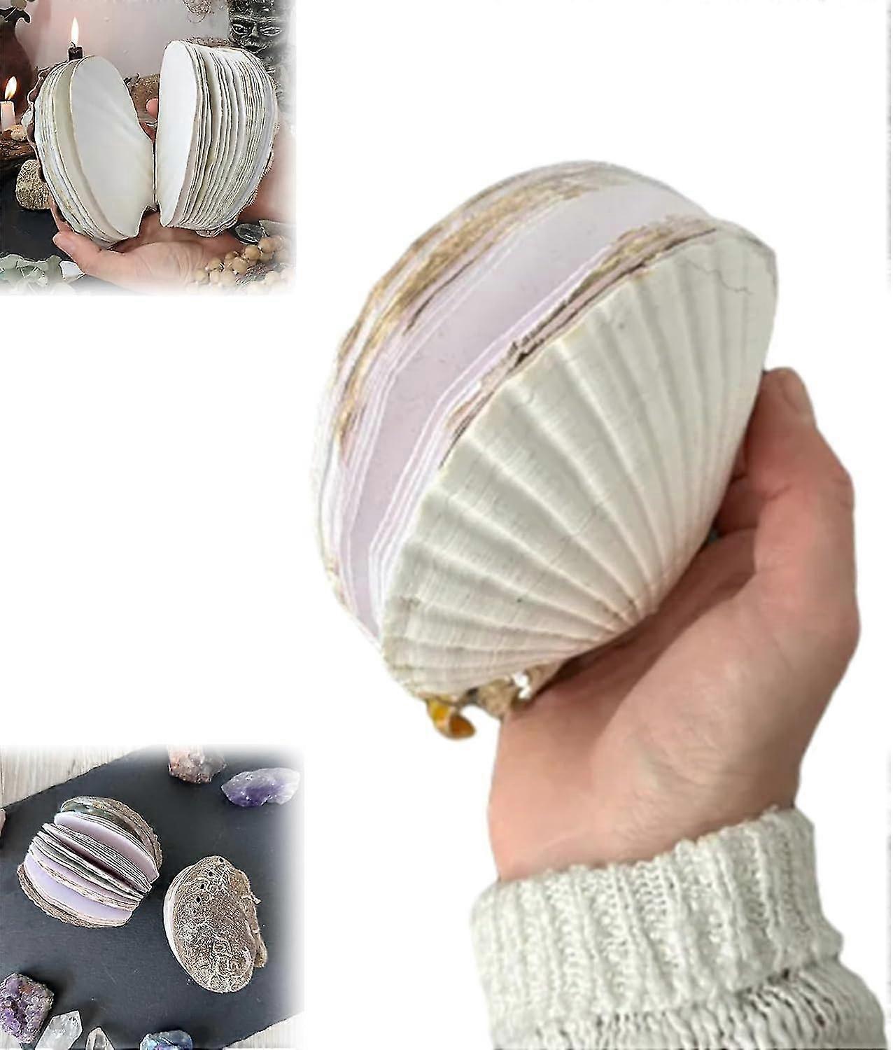 Shell Journal, Small Journal Notebook, Natural Shells Textures Creative Sketchbook, Cute Shell Shaped Sticky Note Pad Journals for Writing