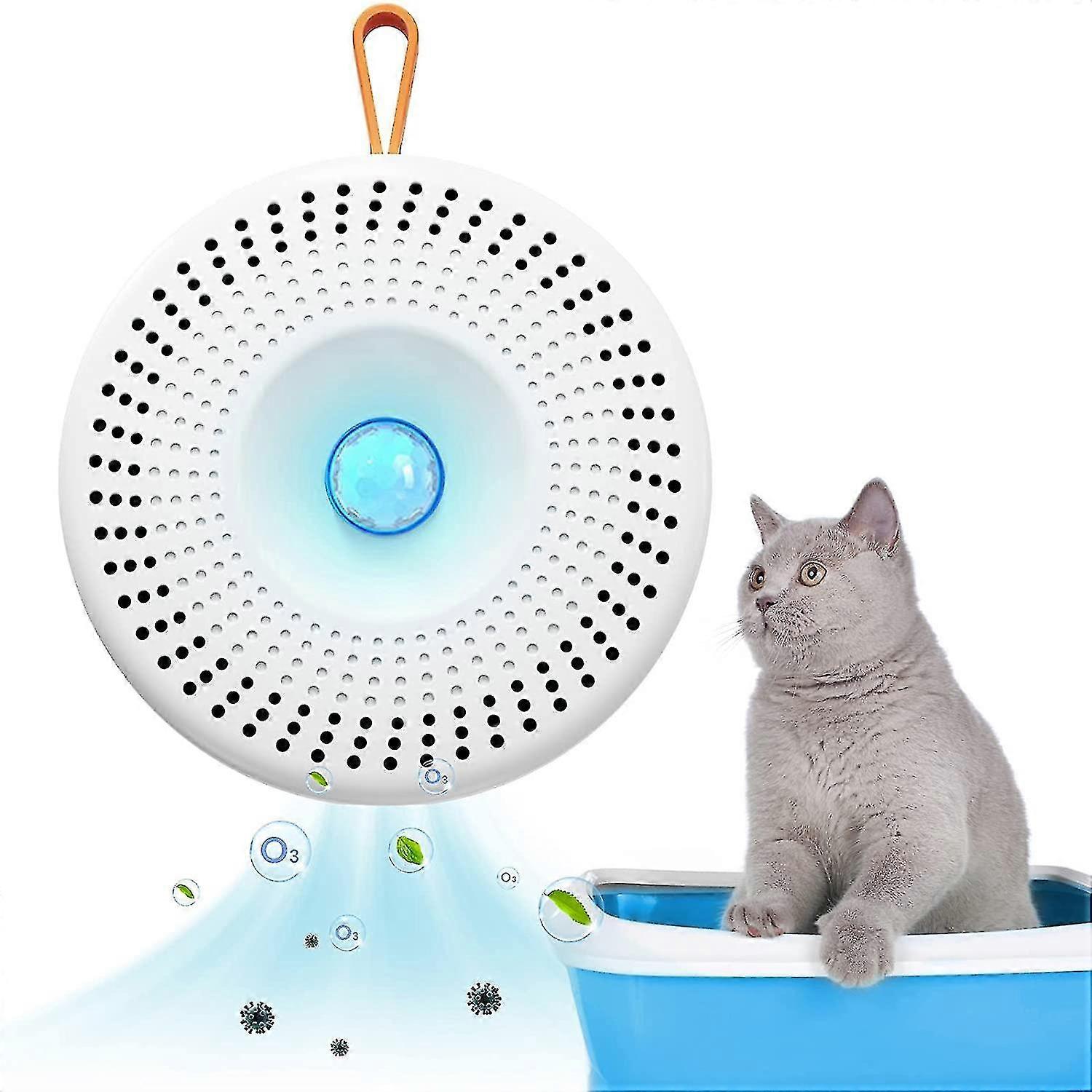 ZK-Cat Litter Deodorizer, 90% Deodorization Cat Litter Box Odor Eliminator Rechargeable Dust-free Cat Litter Smell Eliminator