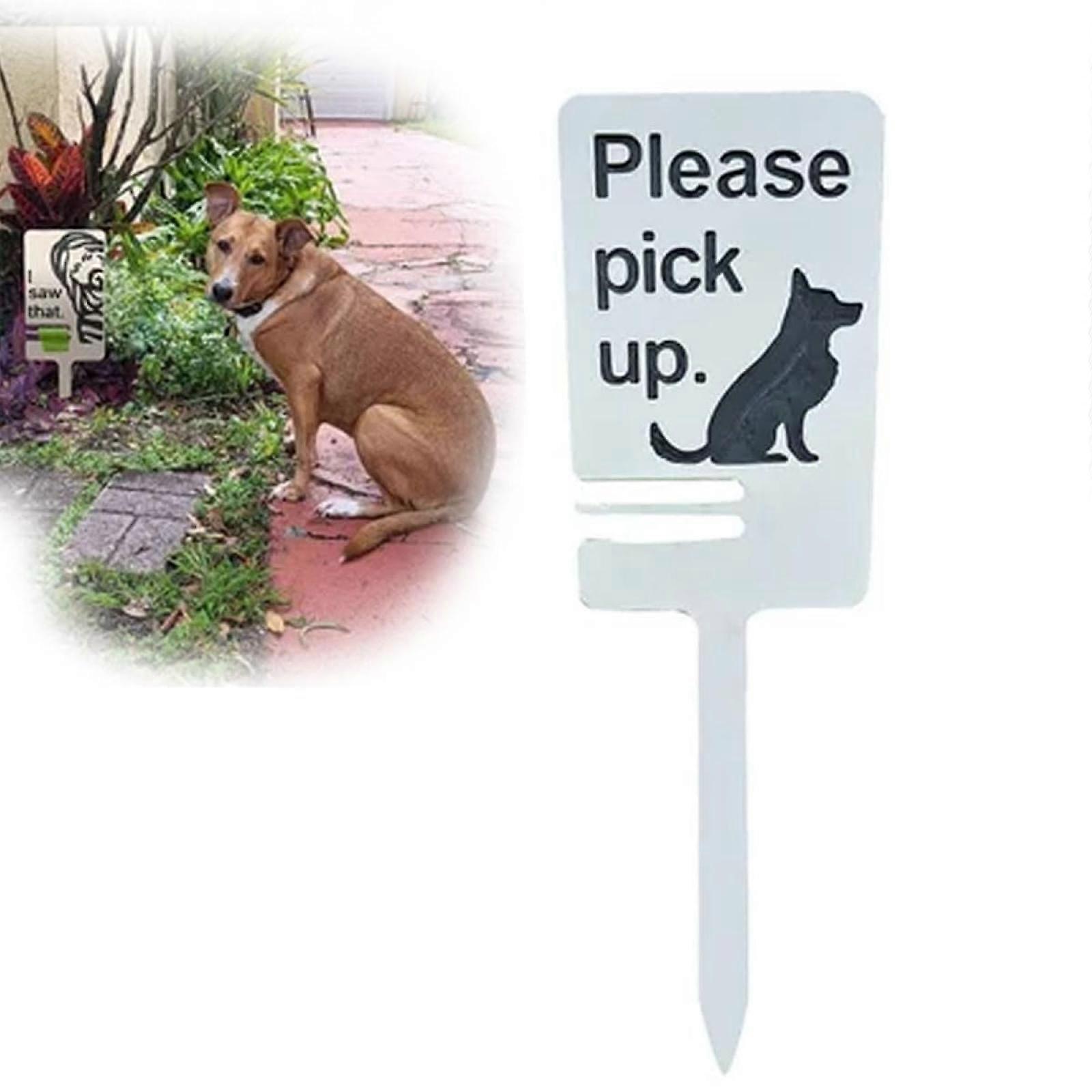 Sinal de cocô do cão com porta-saco, sem sinais de cão de cocô para quintal, sem sinais de cão de cocô para quintal 2024 novo