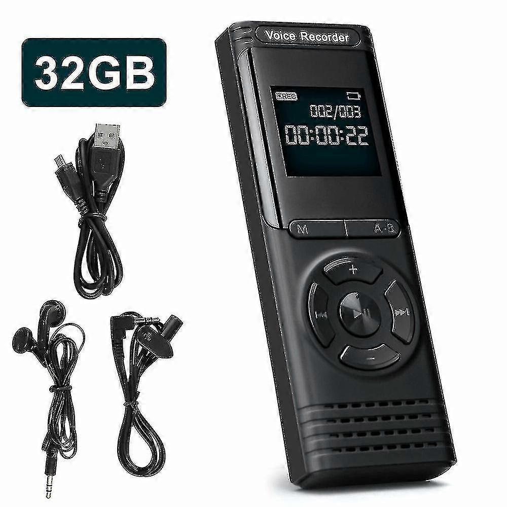 32gb Long Distance Noise Cancelling Digital Voice Recorder