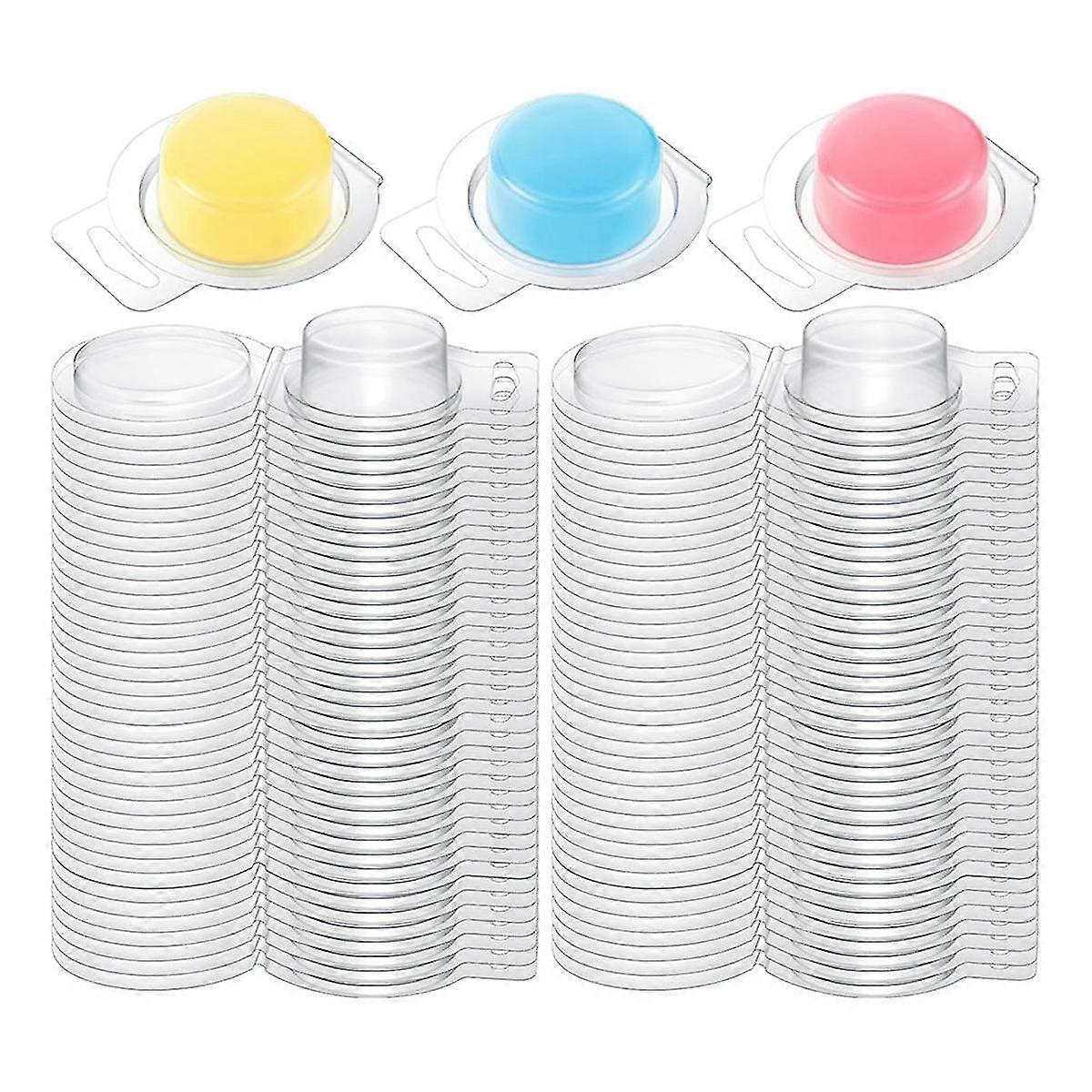 200 Pcs Wax Melt Clear Empty Plastic Wax Melt Clamshell Container Pet Single Square 1 Oz For Diy Making