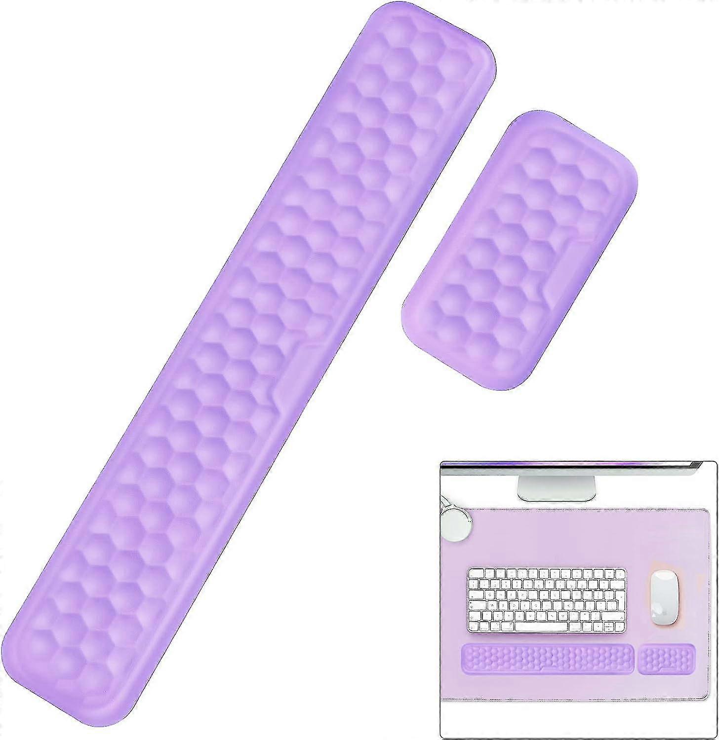 Wrist Rest Set, Keyboard Wrist Support Mat, Ergonomic Mouse Support Cushion Pad Comfortable & Anti-slip & Pain Relief Computer Wrist Elbow Pad For Gam