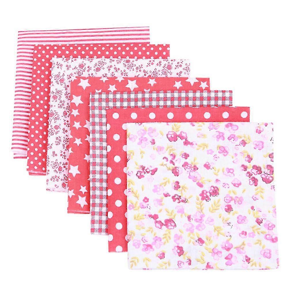 7pcs Cotton Craft Fabric Bundle Patchwork Squares Quilting Sewing Patchwork Diy