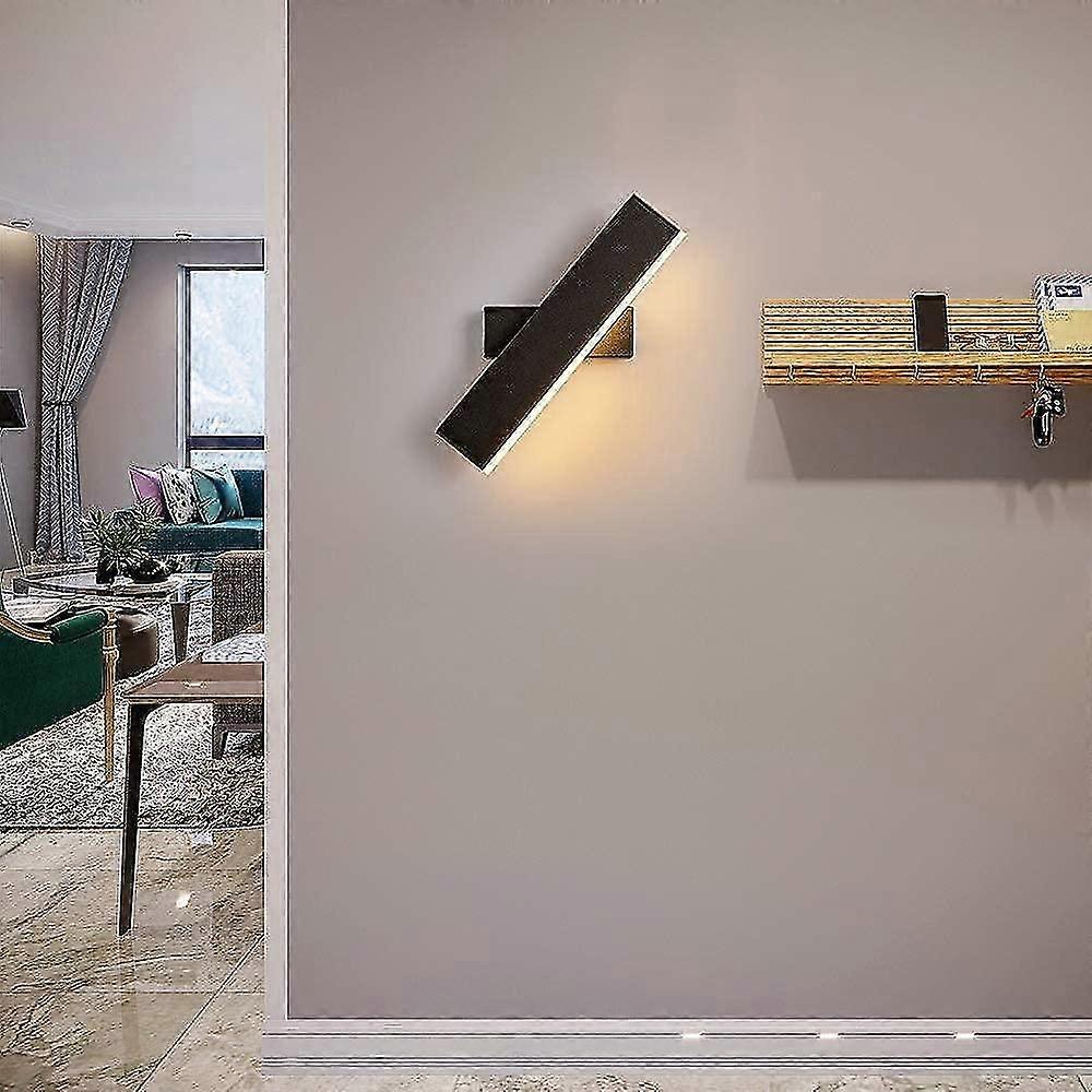 Modern Led Wall Lights, Hallway Study Bedroom Bedside Wall Sconces, Adjustable Angle, Warm White Light