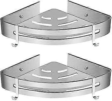 Corner Shower Shelf, Bathroom Shelf Without Drilling Shower Storage Basket Aluminum Wall Adhesive Sh