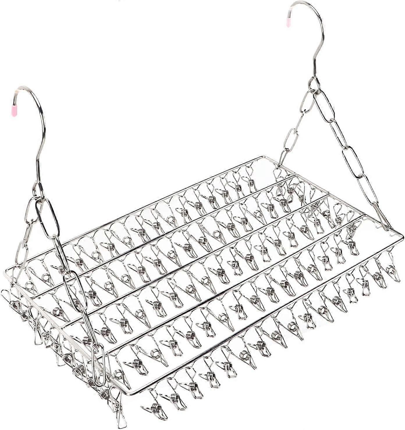 Sock Drying Rack,with 100 Windproof Clips