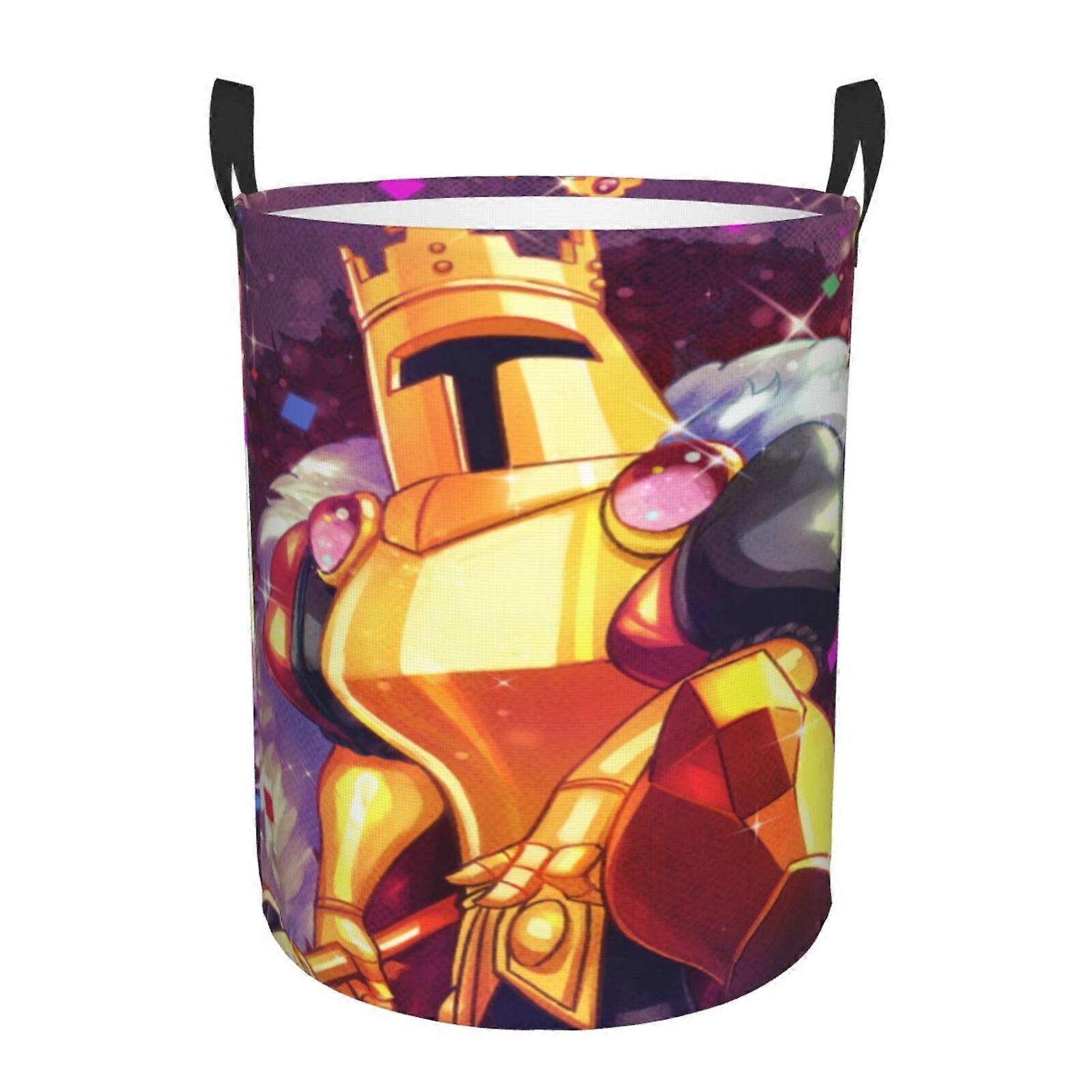 Castle Crashers 3d Graphic Flame Laundry Basket Fire Flame Clothes Hamper Storage With Handle-SYS29364