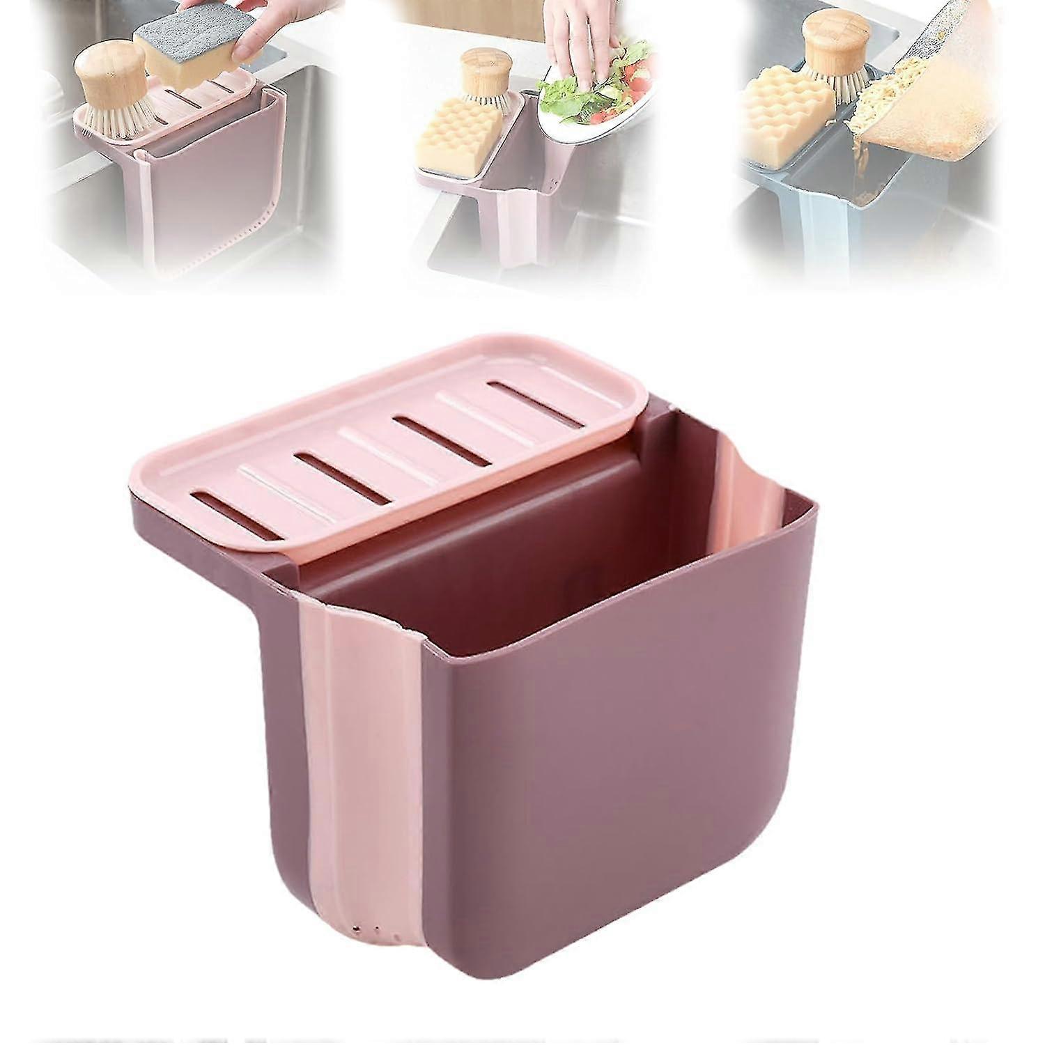 Dry And Wet Separation Trash Can, Telescopic Draining Basket For Kitchen Sink, Kitchen Trash Can For Counter Top Or Under Sink