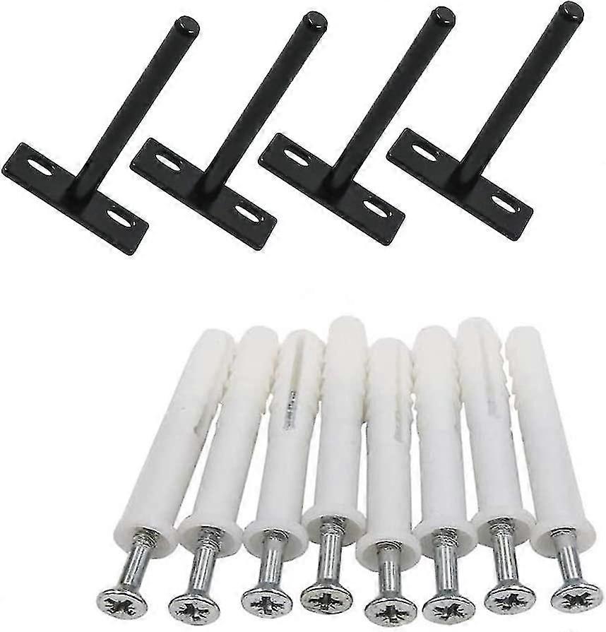 Floating Shelf Brackets 4pcs Wall Mount Shelf Invisible Bracket Hidden Shelf Brackets With 8pcs Screws