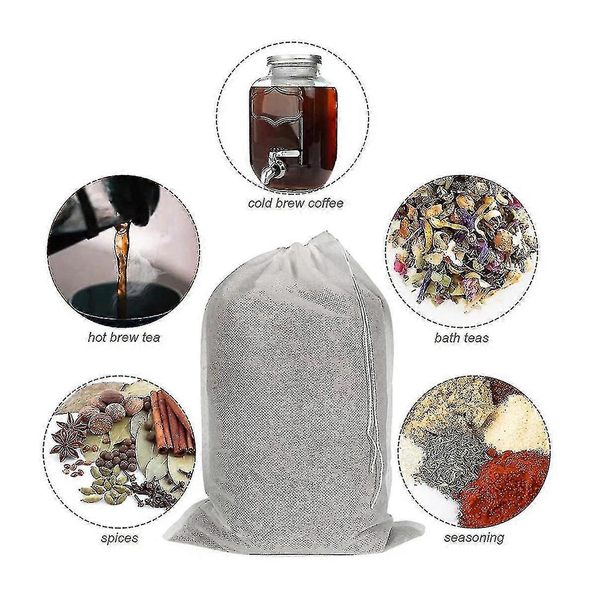 100 Pcs Large Cold Bubble-free Bag Disposable Brewing Ice Coffee Bag