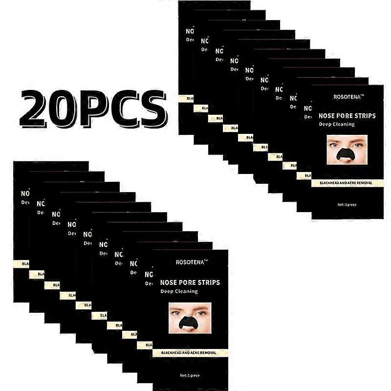 20pcs Nose Strips Blackhead Removal Unclog Pores Smooth Peel Off Deep Cleaning Sachets