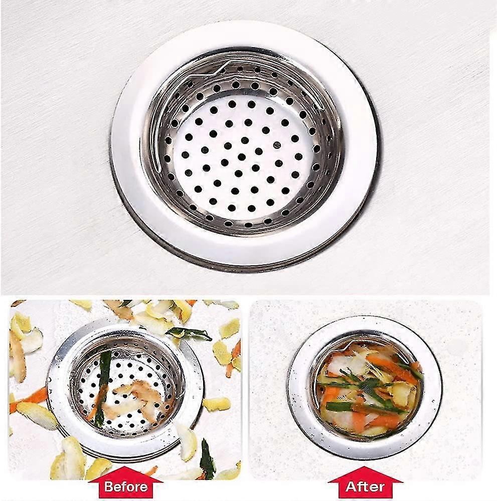 2 Pcs Kitchen Sink Strainer,stainless Steel Sink Filter Strainer Hand-held Protector