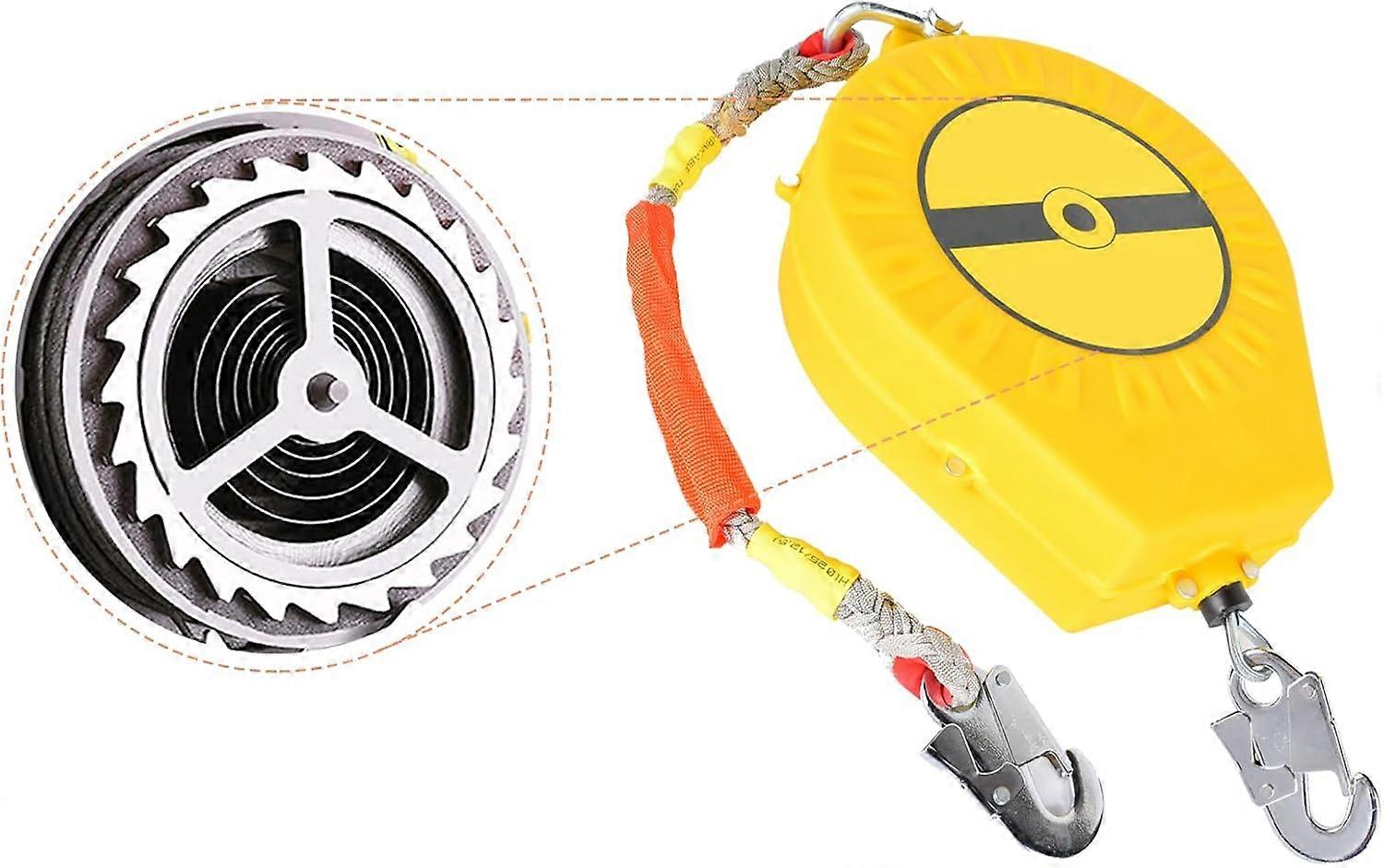 10m自動格納式落下防止装置、屋根および空中作業用の落下防止安全ケーブル、クライミング格納式安全装置、最大荷重