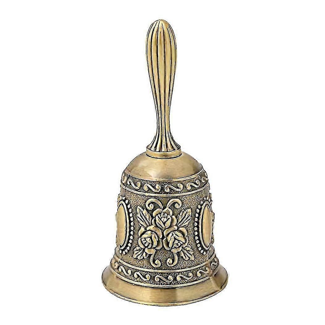 Hand , Metal Tone Ring Alarm Hand Hold Service Call Desktop Tea Dinner Game , Christmas Gold (haoyi)