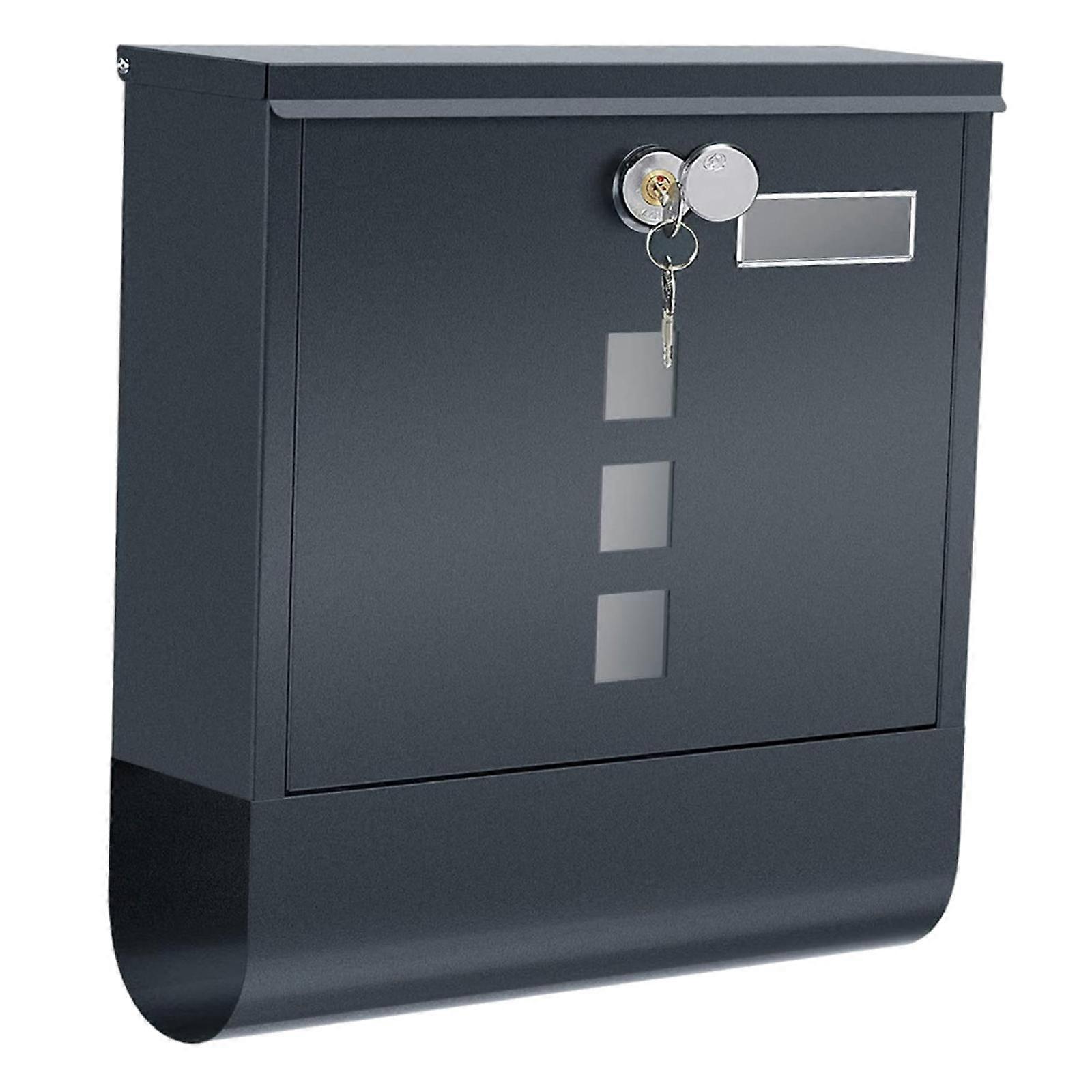 seinälle asennettava postilaatikko etuoven portti tukeva kahvilan sisustus postilaatikko harmaa