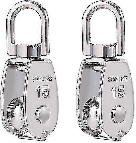 5pcs Single Pulley Block, Pulley Roller, Crane Swivel Hook Smooth Wire Rope Cable Loading cy