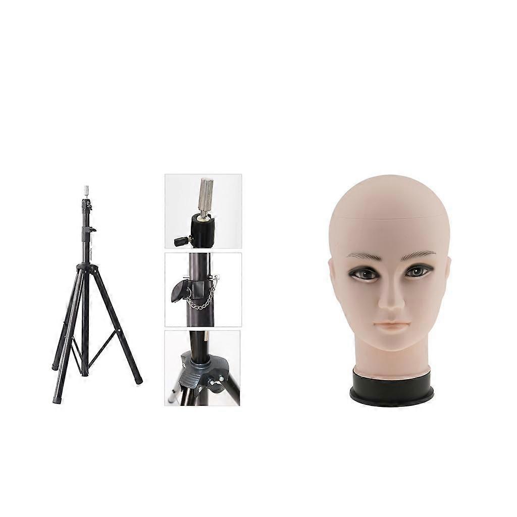 Peruca Manequim Cabeça Tripé Boneca Manequim Suporte Antiderrapante Prática