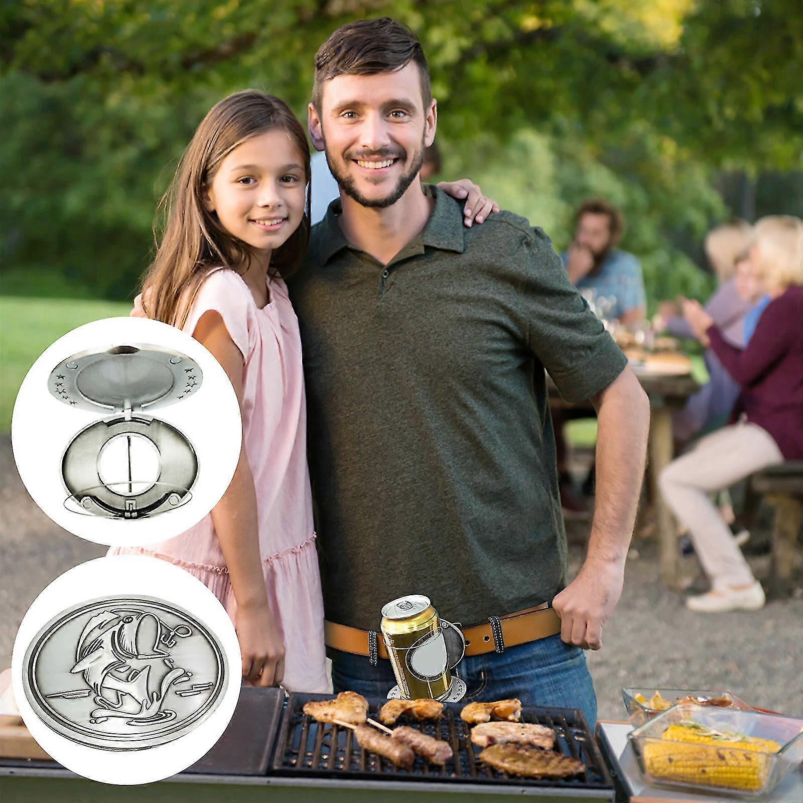 Outdoor Cookout Classic Biergürtel Schnalle Bequemer Flaschenhalter Retro Stil Gürtelschnalle B