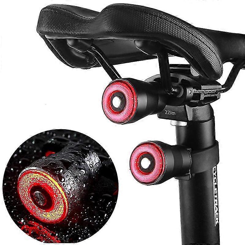 IP65スマート自転車ブレーキテールライト、USB充電式夜乗り安全灯