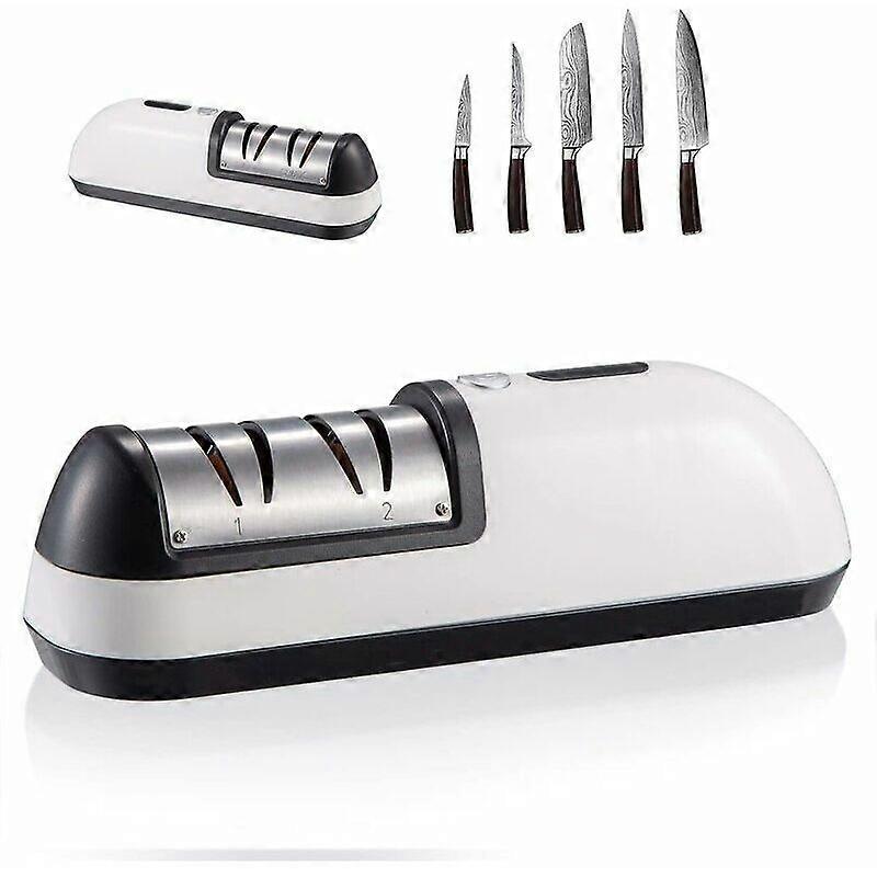 Kitchen Knife Sharpeners 2 in 1 Electric Knife Sharpener, Two Level Sharpener