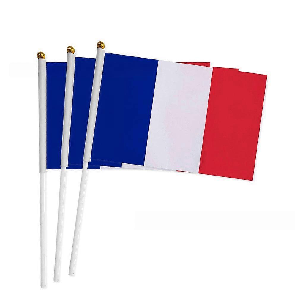 100pc France 2024 European Cup hand-waved flag national flag fan flag polyester flag pongee with rod 1421cm