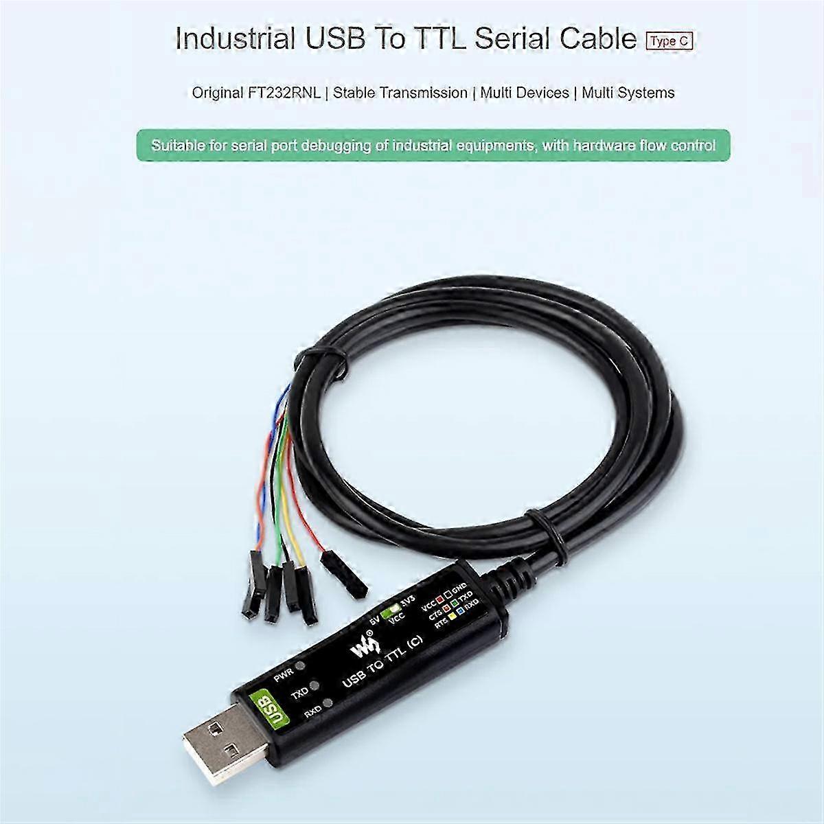 كابل الوحدة التسلسلية USB إلى Ttl (ج) 6pin Ft232rnl لوحدة تصحيح الأخطاء ذات 5 منافذ تسلسلية