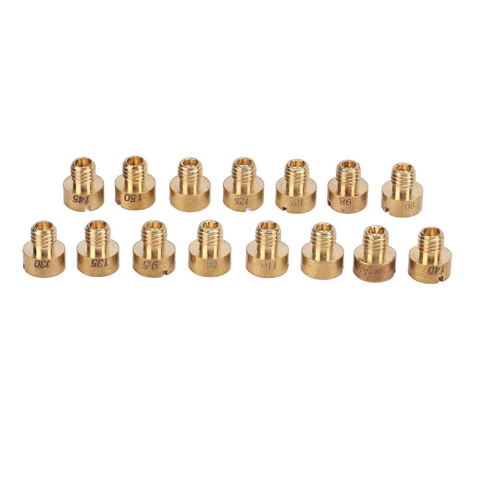 15pcs Carburetor Main Jets Kit 88-150 Metal Durable Nozzle for Mikuni N100 604 VM22 VM24 VM26 VM30
