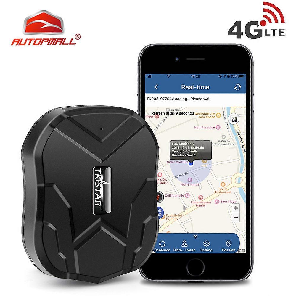 AUTOPMALL Localizzatore GPS per auto 4G TKSTAR TK905 5000mAh Magnetico 4G GPS Tracker Allarme per auto impermeabile Shake APP gratuita With Box Cha...
