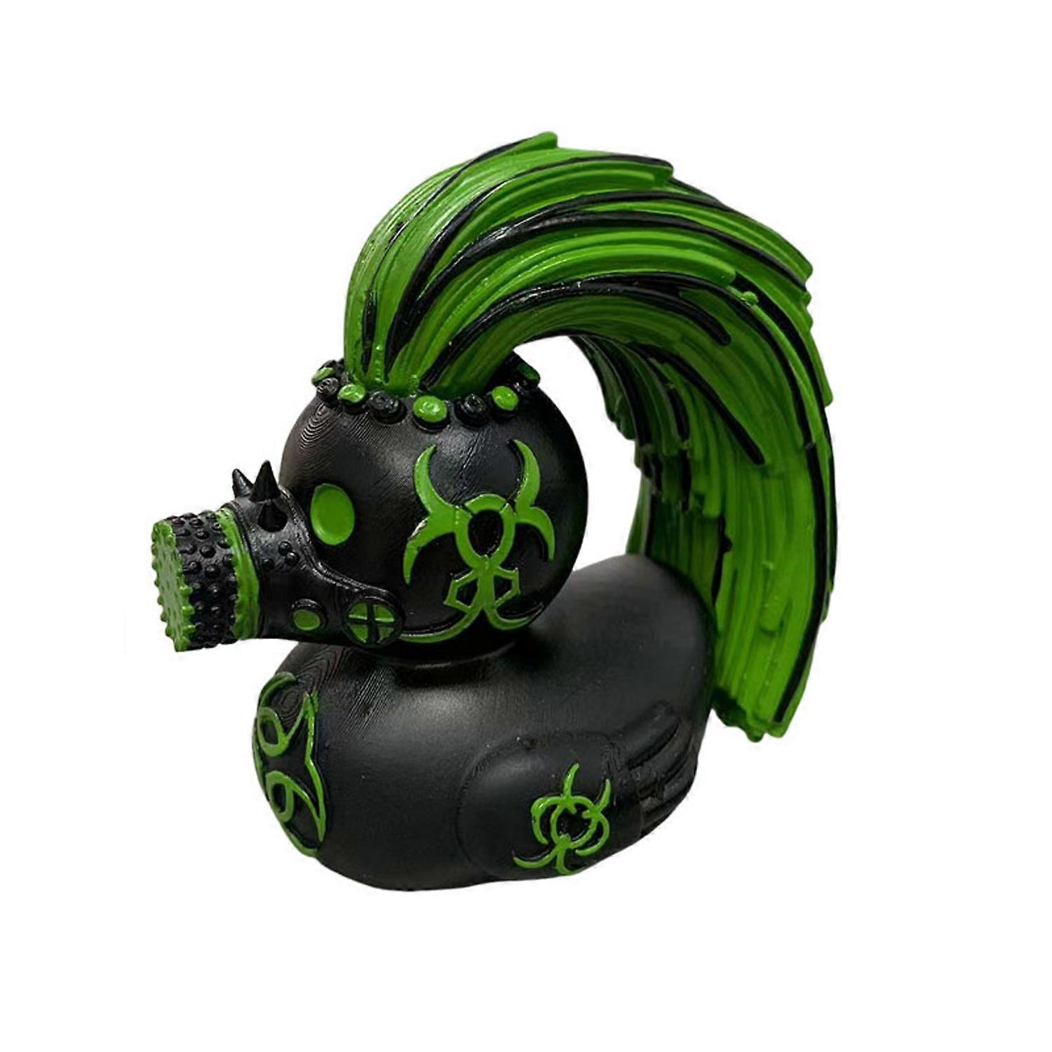Gothic Latex Enigma Duck Resin Punk Duck,Gothic Satan Duck Resin Statue Decor,100% New