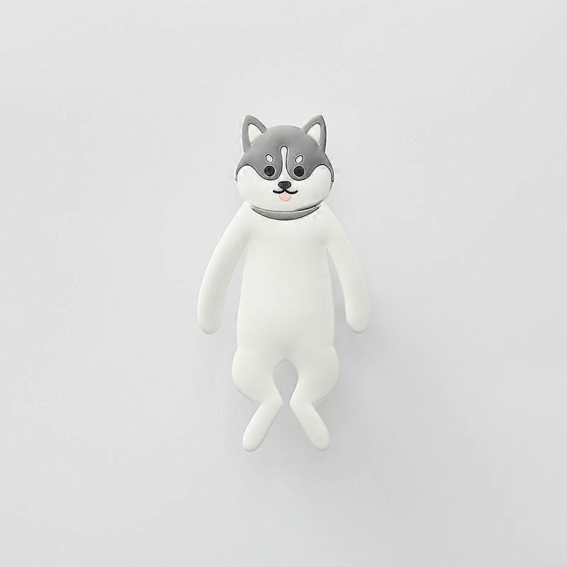 2Pcs Foldable Soft Glue Seamless Multifunctional Glue Hook Creative Kitchen Storage Rack Cartoon Animal Hook Shape