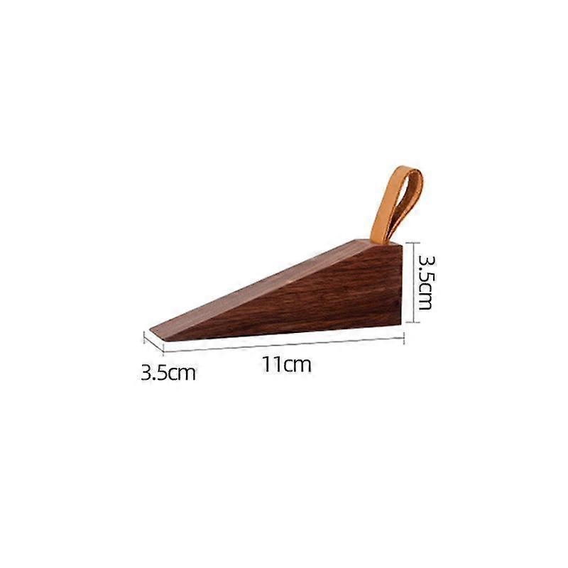 Wooden door stopper solid wood non-slip heightened durable door wedge safety (1pcs)
