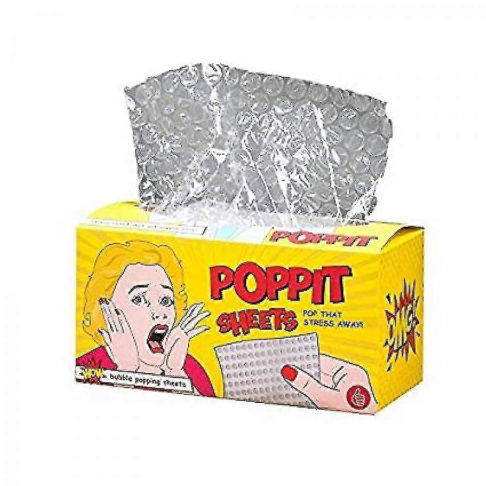 Poppit Sheets Decompression Bubble Wrap Dispenser Film Paper Tissue Stress Relief Toy