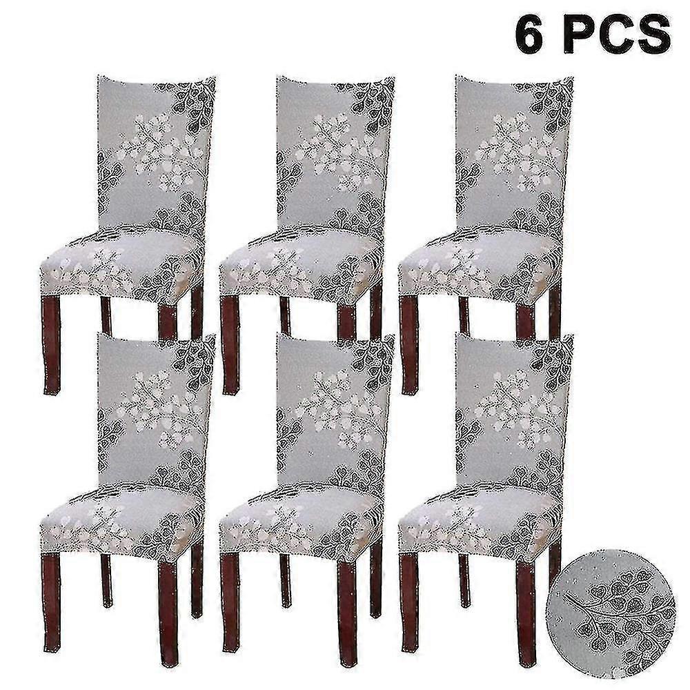 6pcs Stretchable Removable Washable Dining Chair Protectors