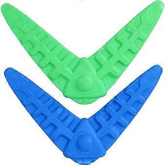 2 Pcs Heilwiy Dog Boomerang Rubber Outdoor Dog Training Toy Easy Exercise Play Chew Flyer For Puppy Gift