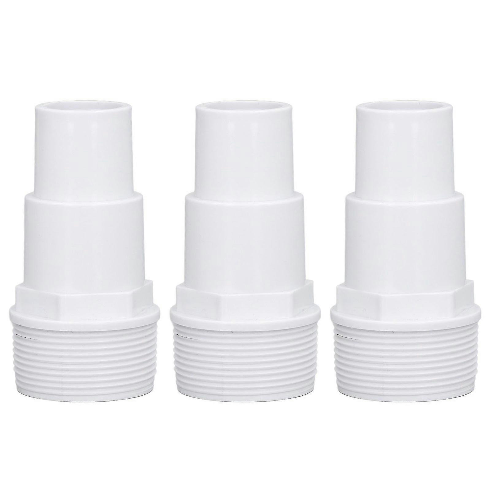 3Pcs G1?12 External Thread Hose Adapter for Above Ground Pool Pumps Filters Skimmers - Replacement Swimming Pool Supplies