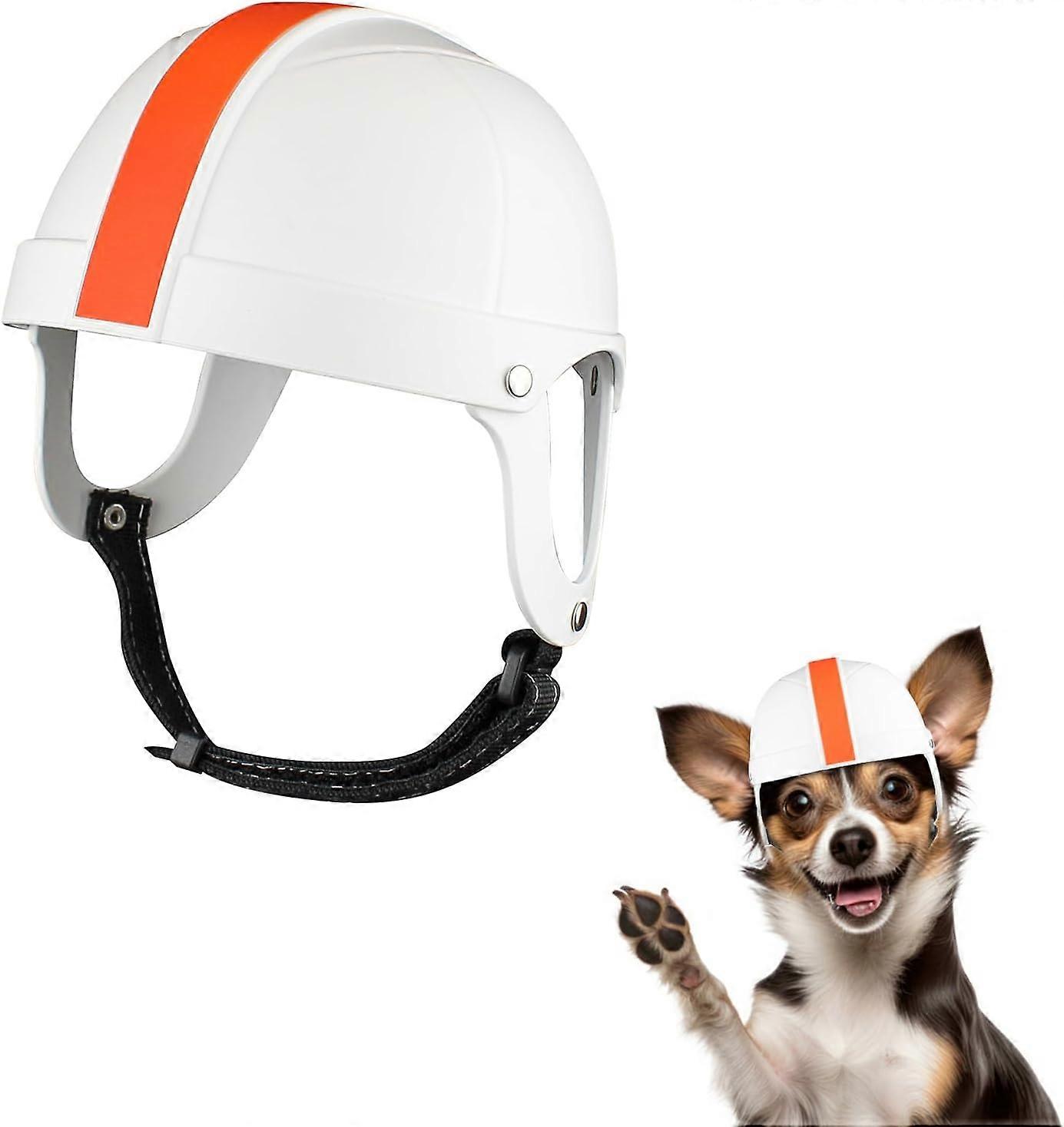 HQREA Petit Chien Casque Avec Trou D'oreille Animaux De Compagnie Hard Hat Chat Moto/Vélo Casquette Réglable Moyen Casque De Chien Extérieur Ride Randonnée Vélo