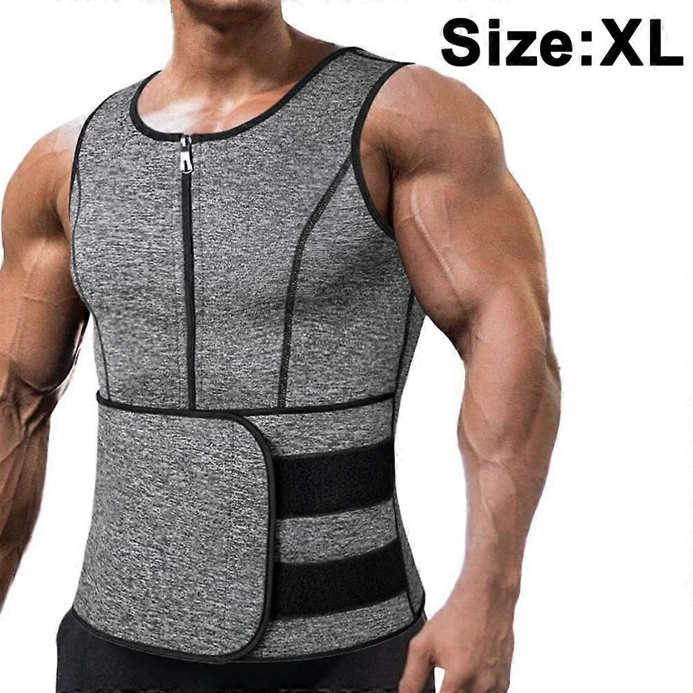 Men Neoprene σάουνα zipper μέση εκπαιδευτή γιλέκο δεξαμενή κορυφή κουρευτική μηχανή σώμα κορσέ γιλέκο