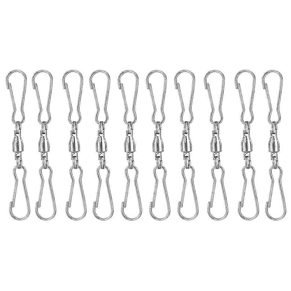 10Pcs Windsock Clips Dual Swivel Hooks 360 Rotatable Hanger Suspension Hooks-FCY