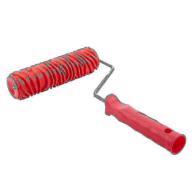 7 Inch Embossed Zebra Stripe Painting Roller With Handle For Wall Decoration-FCY