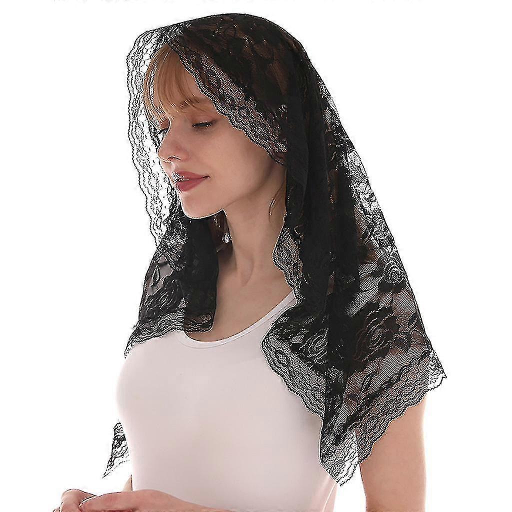 Δαντέλα Mantilla καθολική εκκλησία Chapel πέπλο για το κεφάλι που καλύπτει κασκόλ για νύφες