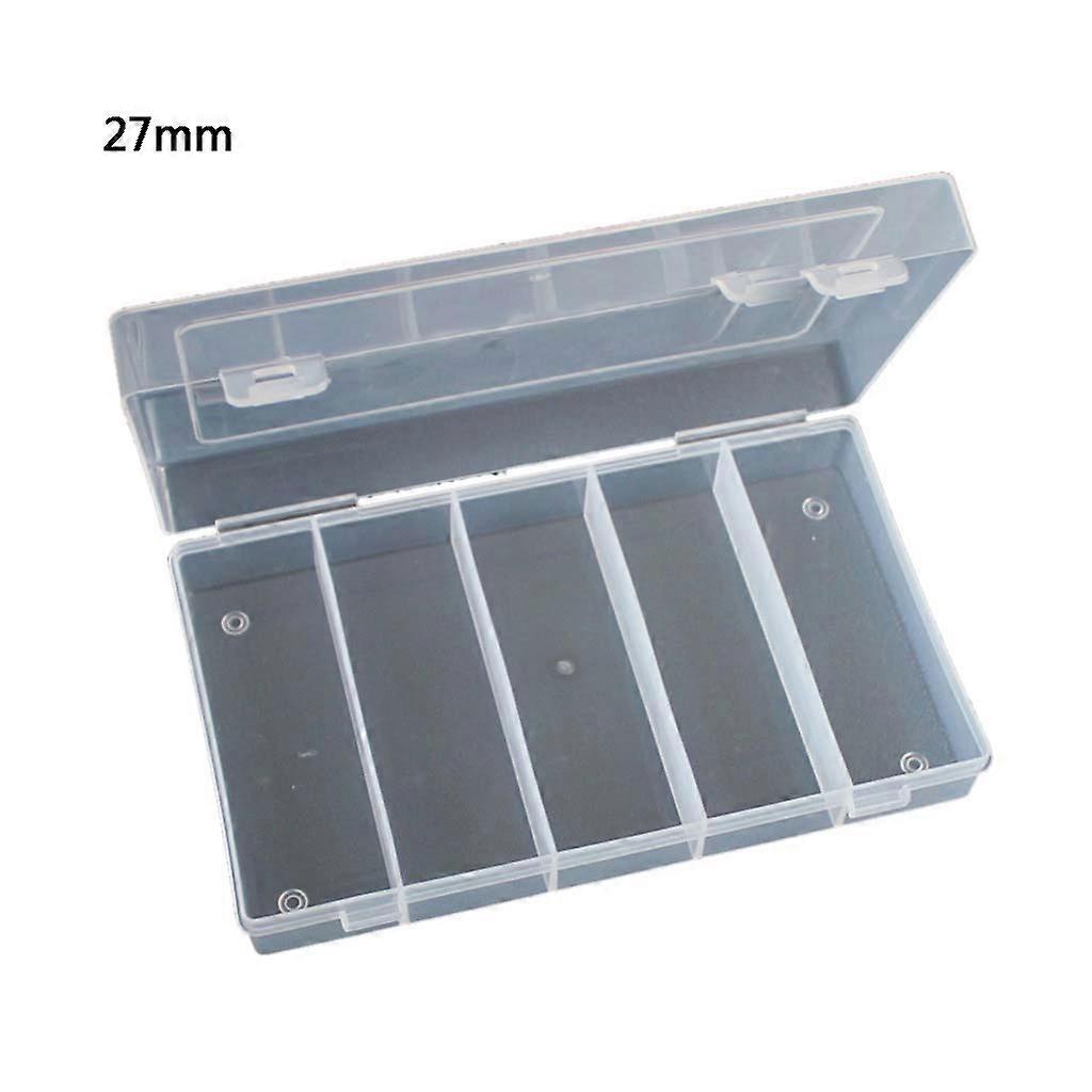 5 Slots Rectangular Plastic Storage Box Collectible Coin for Case Storage Contai