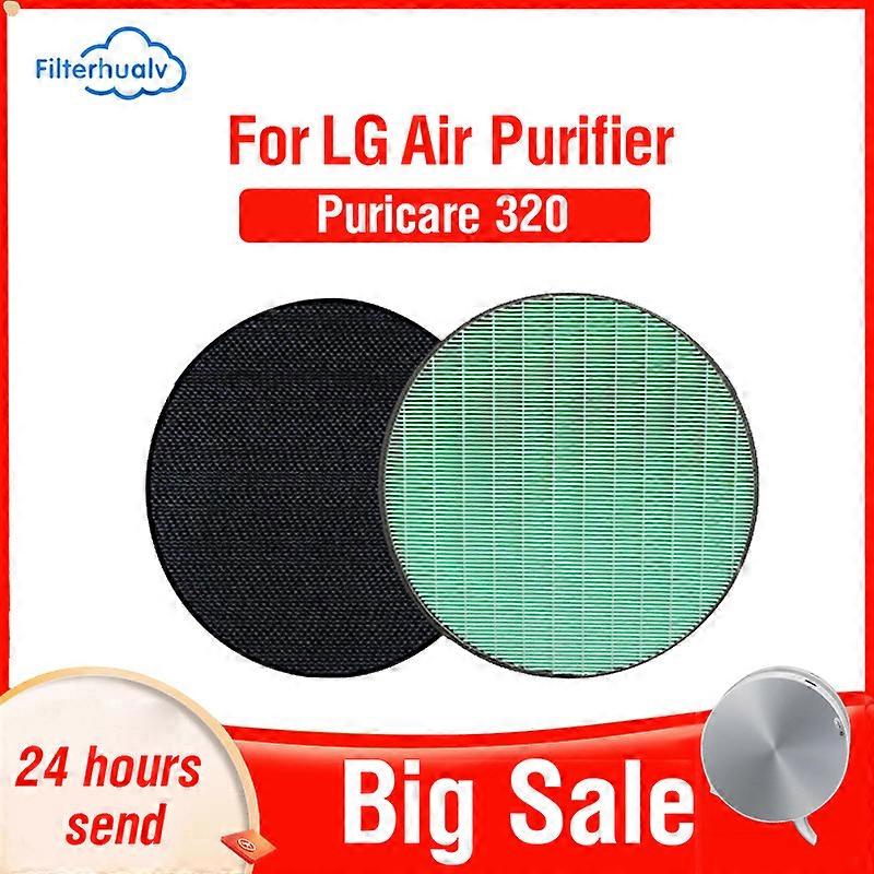 Filterhualv PM2.5 Hepa Filter LG Puricare 320 Activated Carbon Filter For LG Puricare 320 Filter LG Air Purifier Filter