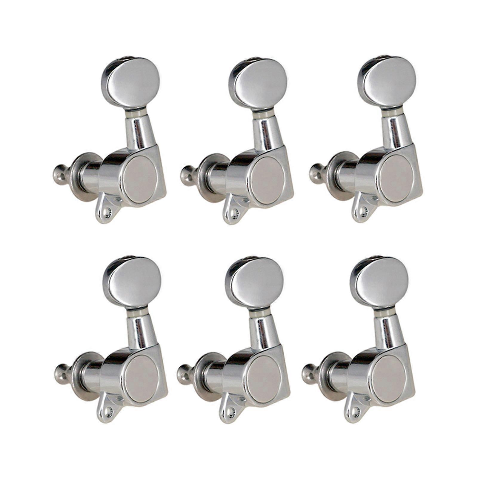 Guitar String Tuning Pegs Tuning Machines Sealed Machine Heads Grover Tuners Tuning Keys Oval Button 6 Right for Electric Guitar or Acoustic Guitar Ch