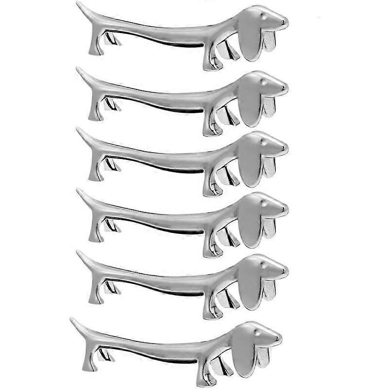 Creative zinc alloy sticks for a fork holder, knife, fork and spoon pieces Silver-6 Pieces