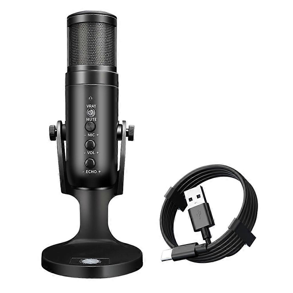 Microphone USB réglable, micro de jeu USB avec éclairage RVB, réduction du bruit