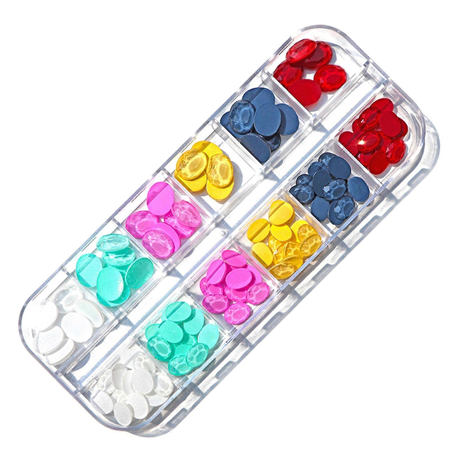 Strass colorés pour ongles mix 12 Style Flatback 3D décorations gemmes ensemble